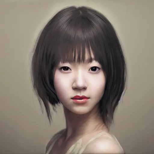 Prompt: realistic portrait of yasuho hiros, featured on cgsociety, matte painting, in focus