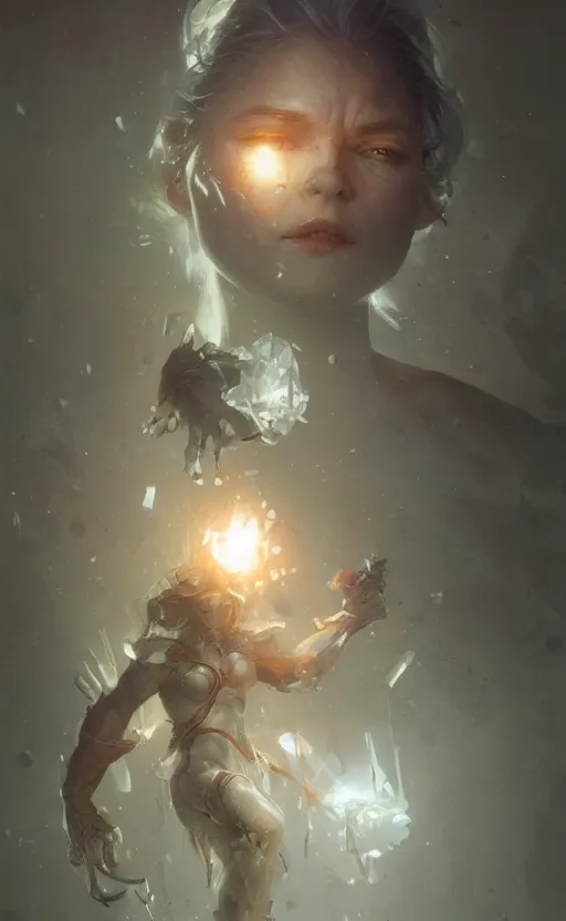 Image similar to small crystal with white pulsing light, front energy game card, marvel comics, dark, intricate, highly detailed, smooth, artstation, digital illustration by ruan jia and mandy jurgens and artgerm and wayne barlowe and greg rutkowski and zdislav beksinski