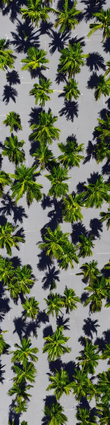 Image similar to satellite view photo of sidewalk with palm trees, by shunji dodo, 8 k resolution, photo, high quality