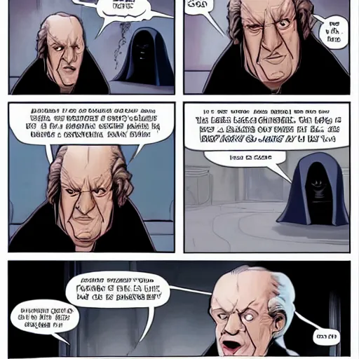 Prompt: Palpatine is not happy