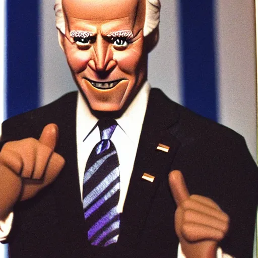 Image similar to ron Joe Biden in the style of small soldiers