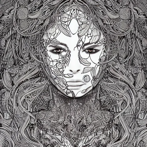 Prompt: the head of an incredibly beautiful woman partially made of [ ptatoes and dirt, an ultrafine detailed illustration by james jean, final fantasy, intricate linework, bright colors, behance contest winner, vanitas, angular, altermodern, unreal engine 5 highly rendered, global illumination, radiant light, detailed and intricate environment