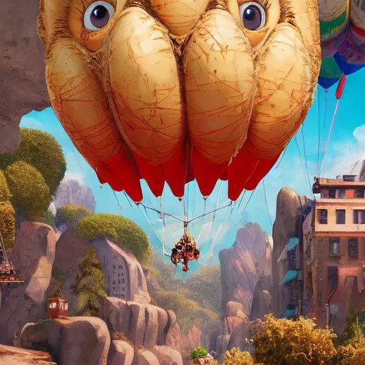 Image similar to concept art for the movie up, highly detailed, deep aesthetic, 4k, highly ornate intricate details, rich colors, oil on canvas, ray tracing,