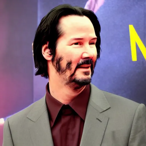 Prompt: Keanu reeves in the pixar film