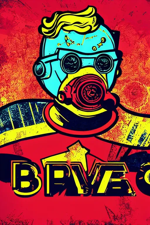 Image similar to fallout 7 6 retro futurist illustration art by butcher billy, sticker, colorful, illustration, highly detailed, simple, smooth and clean vector curves, no jagged lines, vector art, smooth andy warhol style