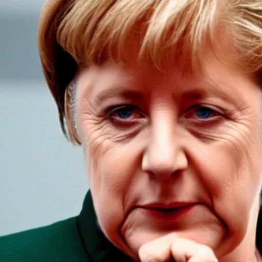 Image similar to angela merkel as trinity, starring in the movie the matrix, 1999. Cinematic