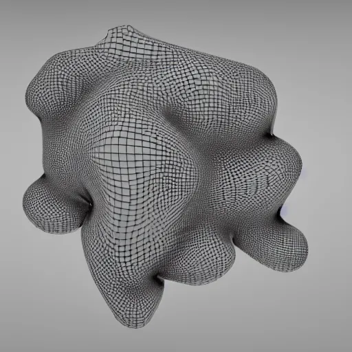 Image similar to mesh 3D model of complex fractal form in Houdini mesh mode