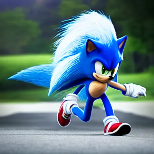 Prompt: professional photo similar to level of sonic the hedgehog, by discovery magazine, real life, photorealistic, soft focus, long exposure