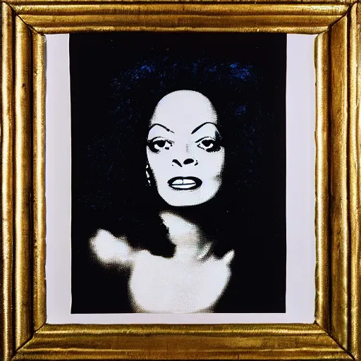 Image similar to individual diana ross silk screen francis bacon