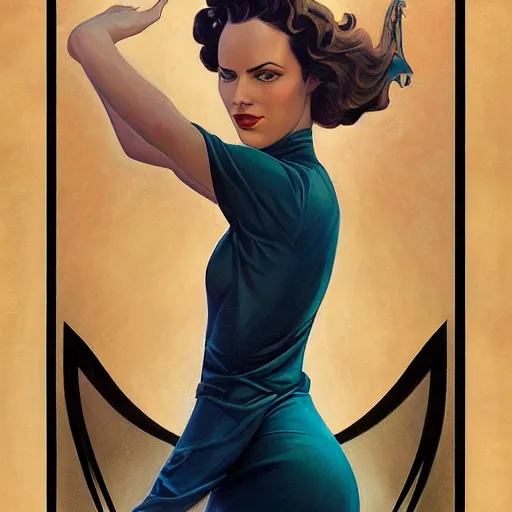 Image similar to a streamline moderne, art nouveau, multi - racial portrait in the style of charlie bowater, and in the style of donato giancola, and in the style of charles dulac. intelligent, expressive eyes. symmetry, ultrasharp focus, dramatic lighting, semirealism, intricate symmetrical ultrafine streamline moderne background detail.