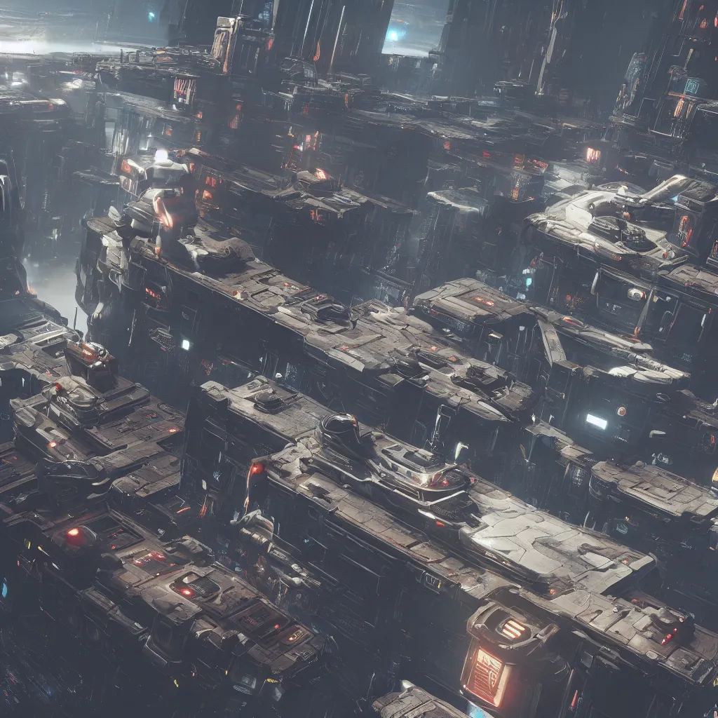 sci-fi warship in a cyberpunk medieval city, rich | Stable Diffusion ...