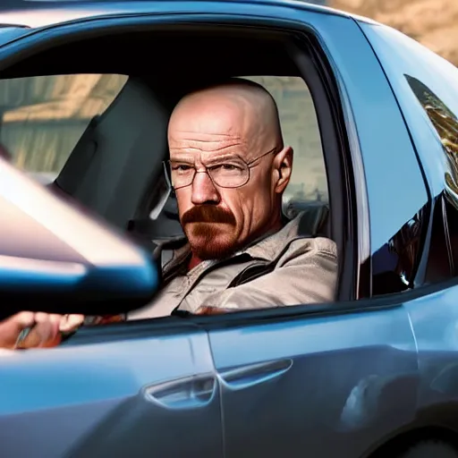 Prompt: Walter White buying a brand new Honda Civic, movie still , 4k