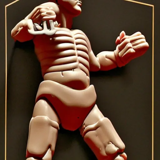 Prompt: wilhelm reich in style of jacob epstein, stop motion vinyl action figure, plastic, toy, butcher billy style