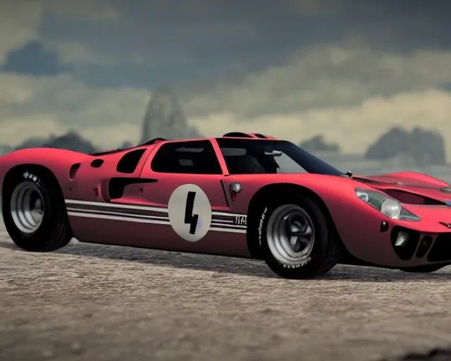 Image similar to new concept for a gt 4 0, cinematic, photoreal, by red dead redemption 2