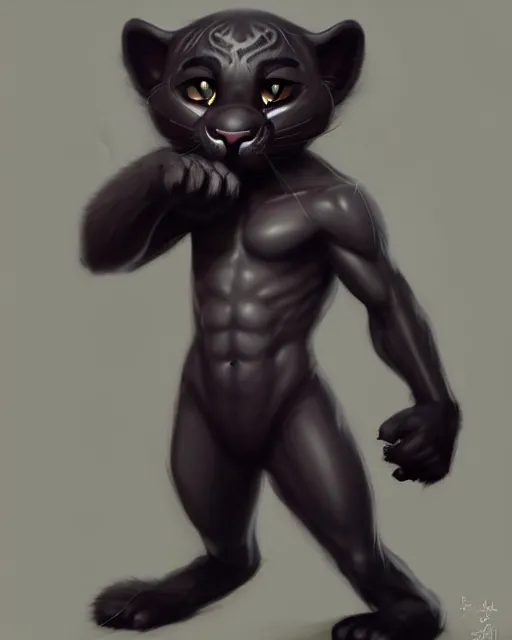 Image similar to character concept art of a cute young male anthropomorphic furry panther | | cute - fine - face, pretty face, key visual, realistic shaded perfect face, fine details by stanley artgerm lau, wlop, rossdraws, james jean, andrei riabovitchev, marc simonetti, and sakimichan, trending on artstation