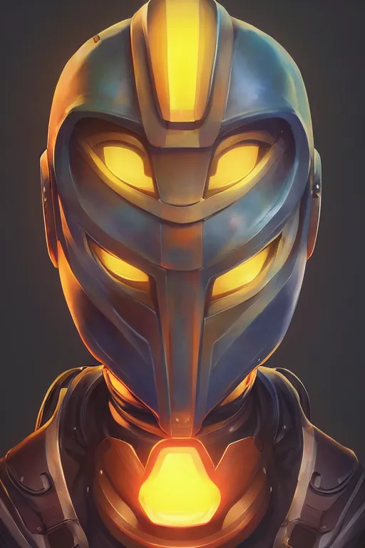 Image similar to epic mask helmet robot ninja portrait stylized as fornite style game design fanart by concept artist gervasio canda, behance hd by jesper ejsing, by rhads, makoto shinkai and lois van baarle, ilya kuvshinov, rossdraws global illumination radiating a glowing aura global illumination ray tracing hdr render in unreal engine 5