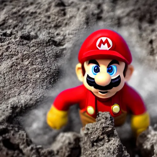 Prompt: super mario in vietnam war trenches, dirty, muddy, violent, sharp focus, hyper realistic, sony 5 0 mm lens