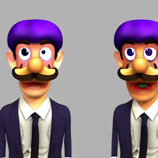 Image similar to Mark Zuckerberg as Waluigi