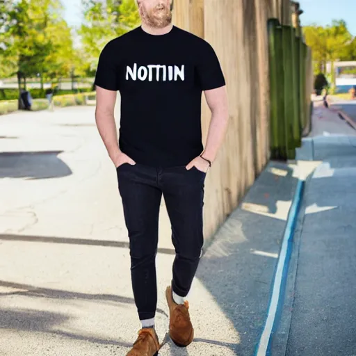 Prompt: a shirt that says nortin time