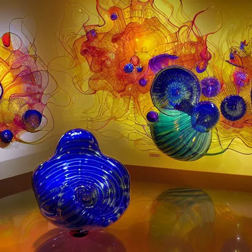 Prompt: Liminal space in outer space by Dale Chihuly