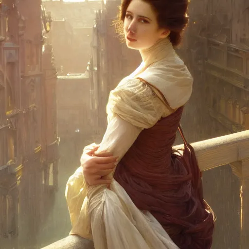 Prompt: highly detailed oil painting | very intricate | cinematic lighting | award - winning | film director | camera shooting actress on movie set | by charlie bowater, by greg rutkowski, by j. c. leyendecker and edmund blair leighton, beautiful cinematic light, american romanticism, by alphonse mucha, artstation, cgsociety, official art, octane