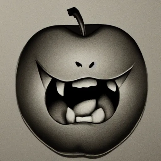 Image similar to a screaming apple