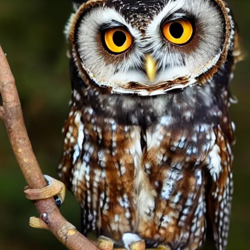 Prompt: photo of a warrior with bejewelled owl armour