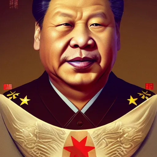 Prompt: leader of people's republic of china xi jinping as duke nukem, highly detailed, digital painting, artstation, concept art, matte, sharp focus, illustration, art by artgerm and greg rutkowski and alphonse mucha