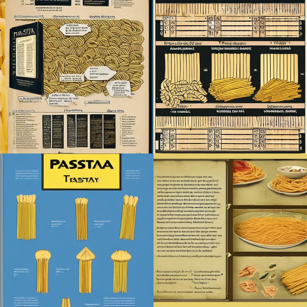 Pasta theory manual, highschool textbook, diagrams, | Stable Diffusion ...