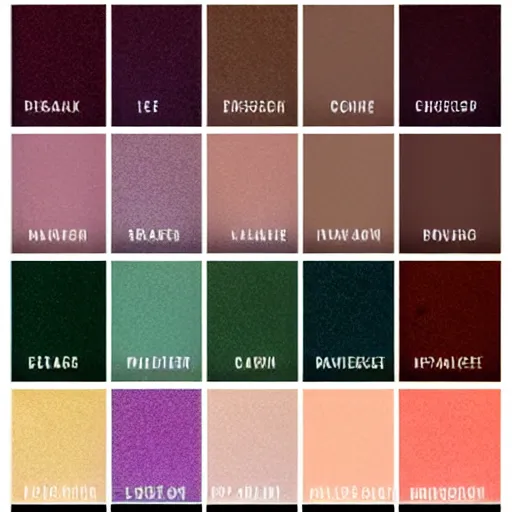 Prompt: pearlescent color swatches