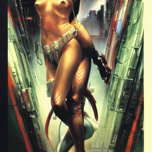 Image similar to ghost in the shell, by noriyoshi ohrai
