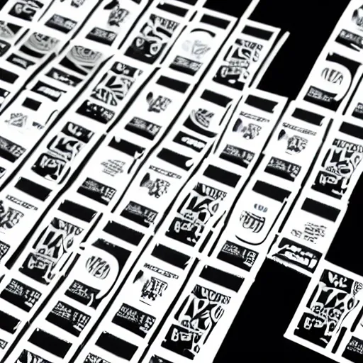 Image similar to black on white graphic design stickers in style of david rudnick, eric hu, y 2 k, brutalism