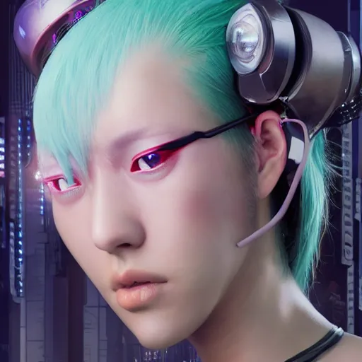 Prompt: realistic portrait 3 d render of a cybernetic enhanced yasuho hiros as a cyberpunk, featured on cgsociety, matte painting, concept art, sharp focus, illustration, front lit, art by masayoshi tanaka, akihiko yoshida, kazuya takahashi