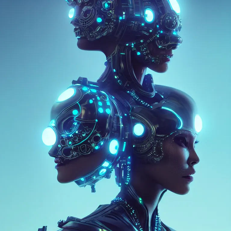 Image similar to futuristic cyberpunk tribal aprincess in skull mask symmetrical artwork by Tooth Wu and wlop and beeple. octane render, trending on artstation, greg rutkowski very coherent symmetrical artwork. cinematic, hyper realism, high detail, octane render, 8k