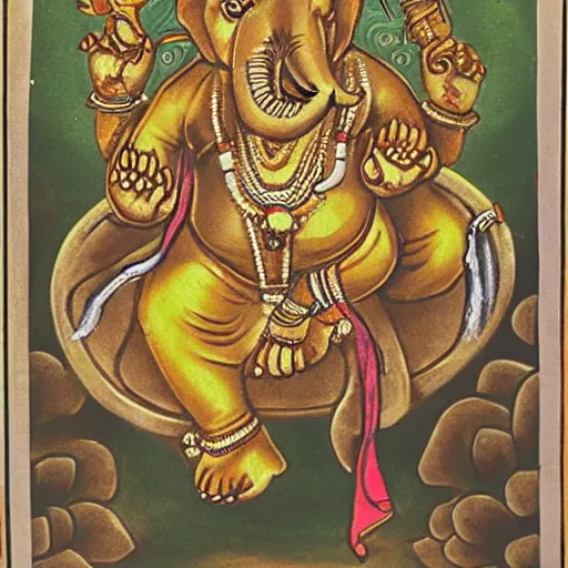 Image similar to ganesha riding a motorcycle