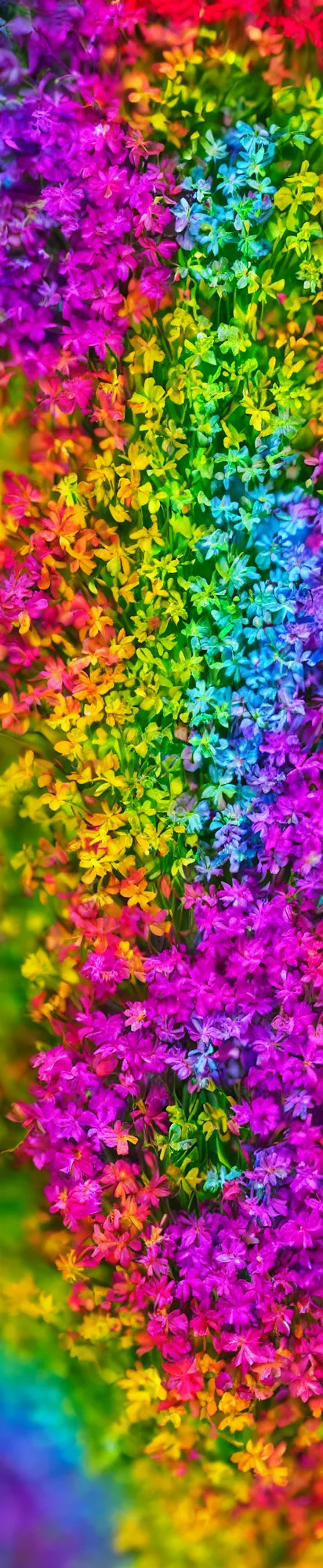 Image similar to vertical macro rainbow flowers