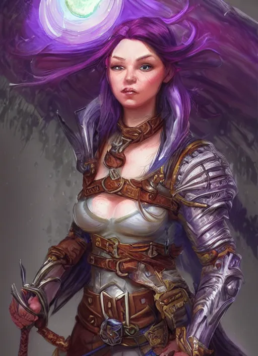 Image similar to cute, ultra detailed fantasy, dndbeyond, bright, colourful, realistic, dnd character portrait, full body, pathfinder, pinterest, art by ralph horsley, dnd, rpg, lotr game design fanart by concept art, behance hd, artstation, deviantart, hdr render in unreal engine 5