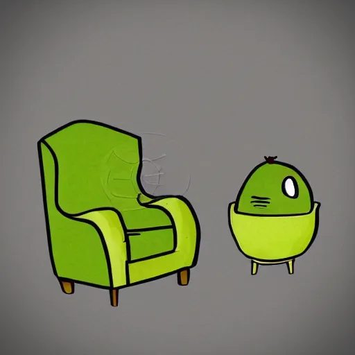 Image similar to avocado armchair cartoon