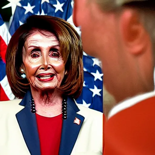 Image similar to nancy pelosi as a hooters waitress