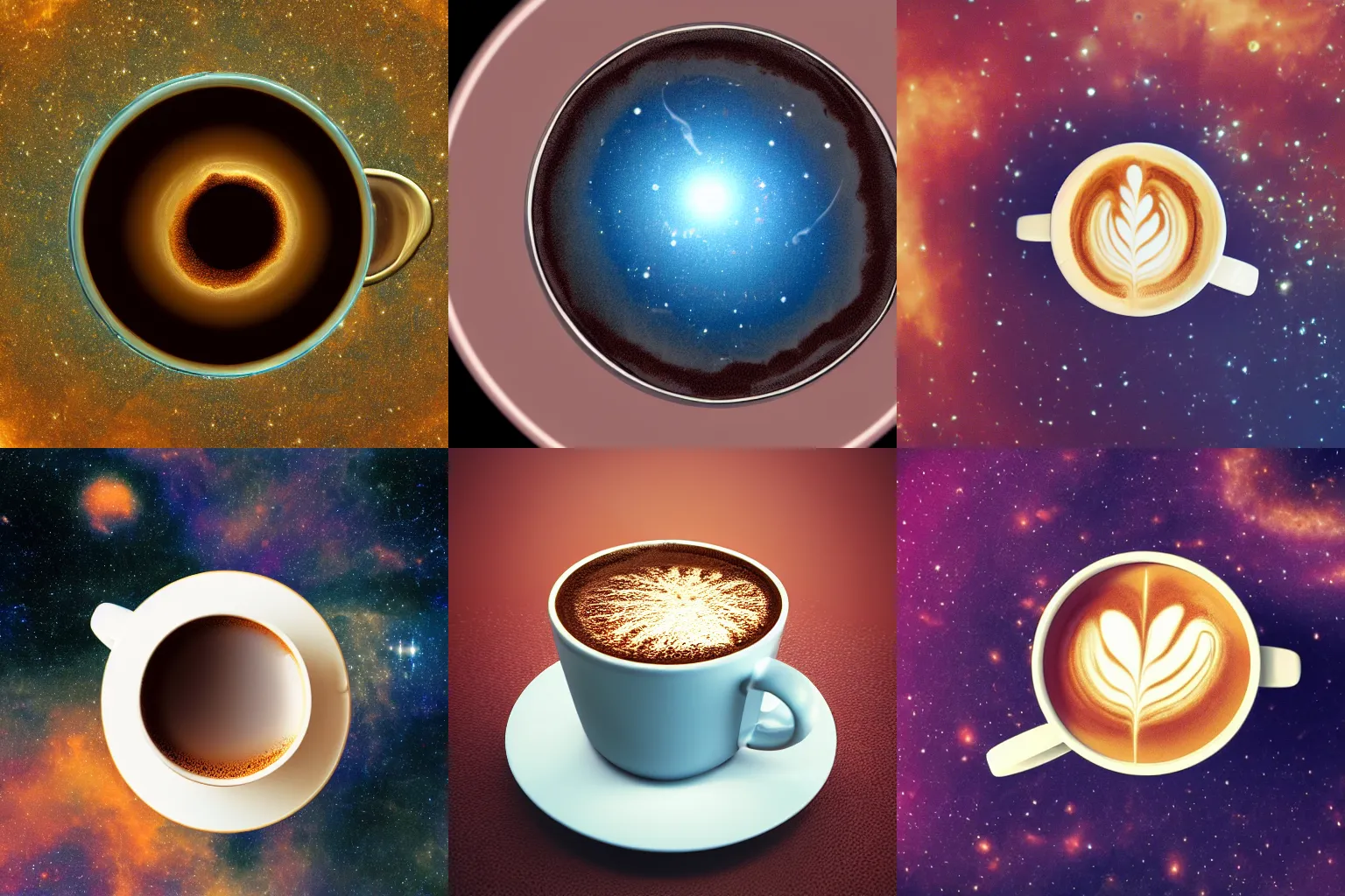 Prompt: a hot cup of coffe sitting on a galaxy, golden ratio, cinematic, trending on artstation, deviantart and cgsociety, 8k, high resolution, 35mm lens