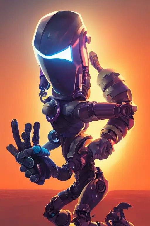 Image similar to epic mask helmet robot ninja portrait stylized as fornite style game design fanart by concept artist gervasio canda, behance hd by jesper ejsing, by rhads, makoto shinkai and lois van baarle, ilya kuvshinov, rossdraws global illumination radiating a glowing aura global illumination ray tracing hdr render in unreal engine 5