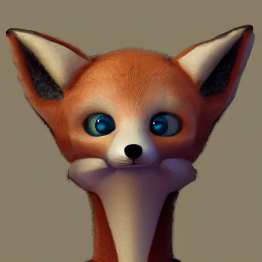 Image similar to an anthropomorphic fox