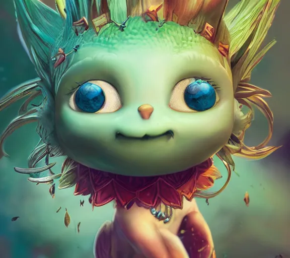 Prompt: an epic fantasy comic book style portrait painting of an extremely cute and adorable very beautiful pineapple mint cat halfling, character design by mark ryden and pixar and hayao miyazaki, unreal 5, daz, hyperrealistic, octane render, cosplay, rpg portrait, dynamic lighting, intricate detail, harvest fall vibrancy, cinematic