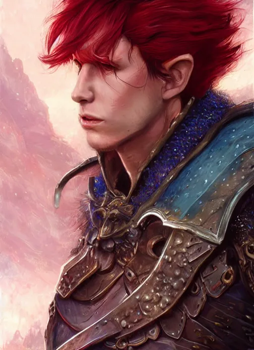 Image similar to red hair male, ultra detailed fantasy, dndbeyond, bright, colourful, realistic, dnd character portrait, full body, pathfinder, pinterest, art by ralph horsley, dnd, rpg, lotr game design fanart by concept art, behance hd, artstation, deviantart, hdr render in unreal engine 5