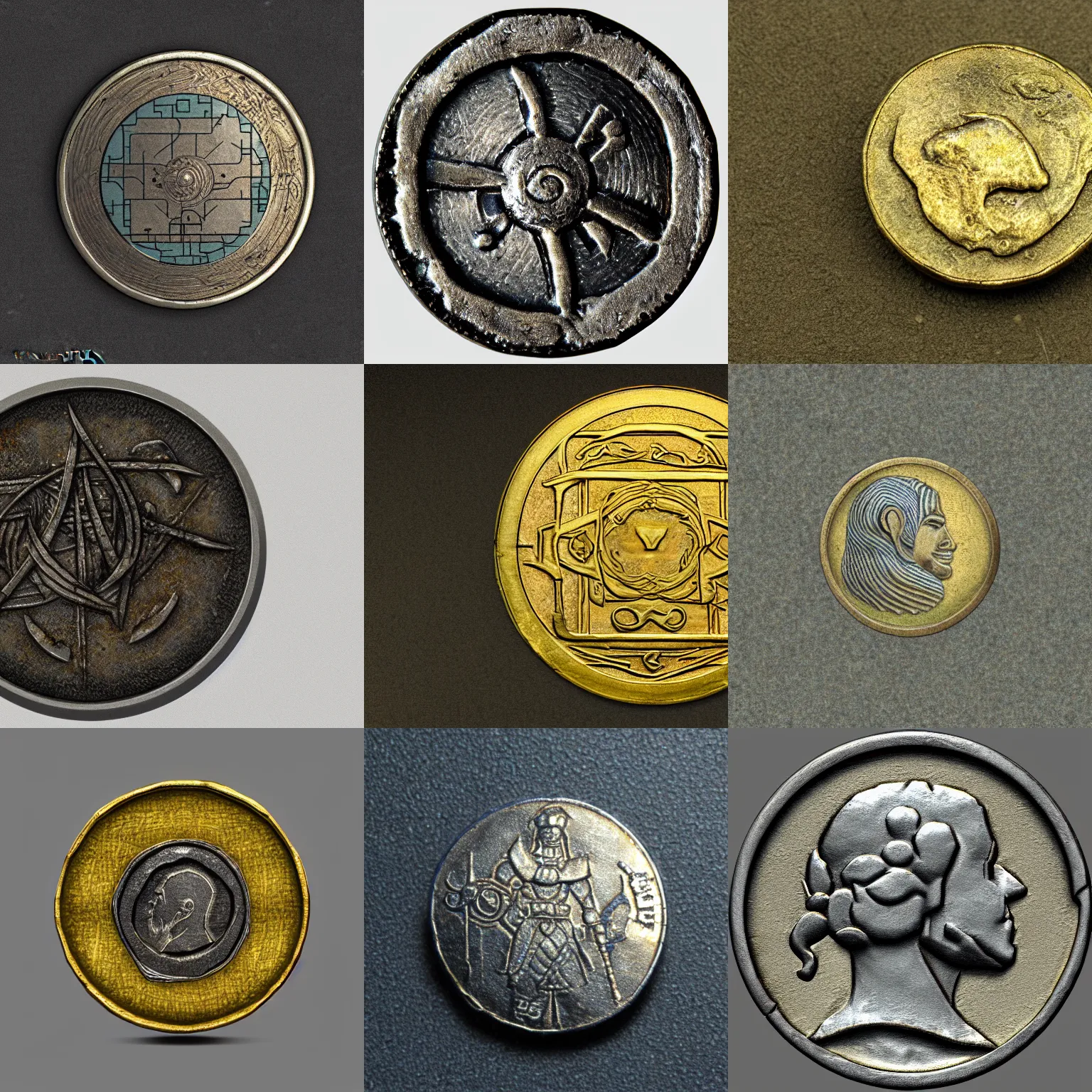 Image similar to a coin from Vvardenfell, ultra realistic, highly detailed, 4k quality photo