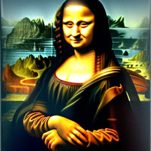 Prompt: Danny DeVito as the Mona Lisa