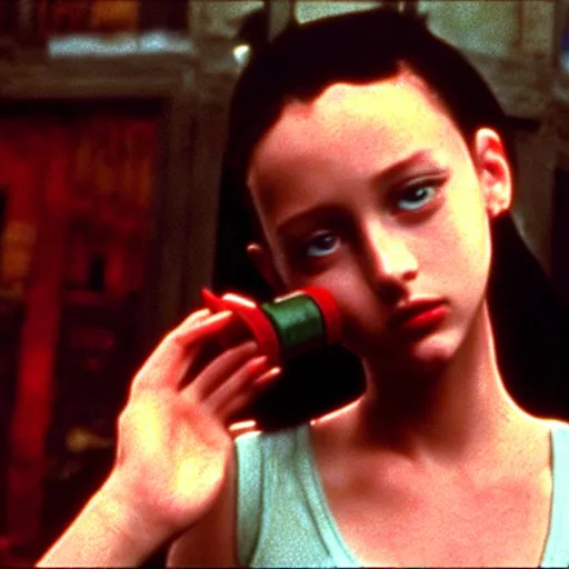 Image similar to Kiki from Kikis Delivery Servcie in the 1994 movie Léon: The Professional, movie still