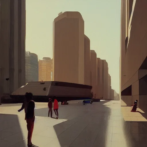 Image similar to masp, museu de arte de sao paulo, painting by atey ghailan, cinematic, masterpiece