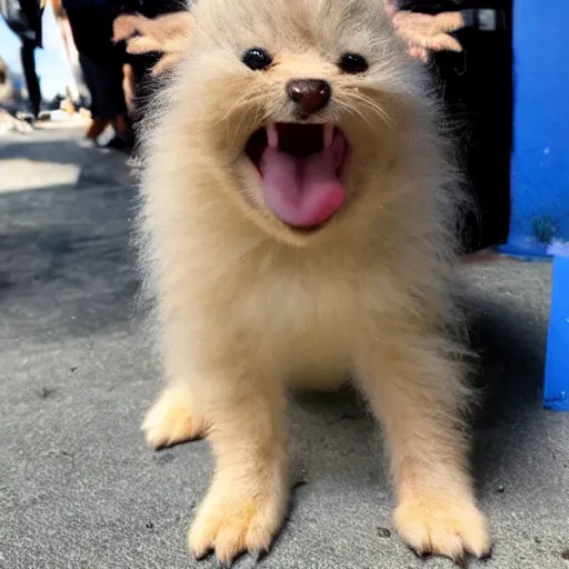 Prompt: LOS ANGELES, CA, USA-SEP 20, 2017: Just one of the most adorable cute fluffy creatures that emerged from the opening of the Hellmouth