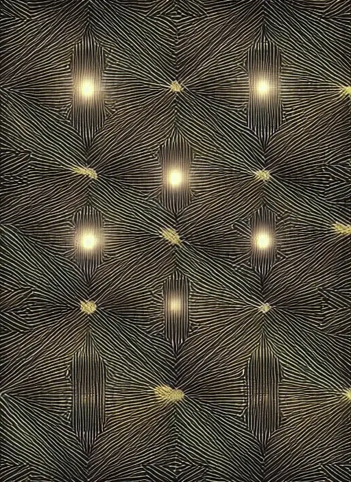 Image similar to symmetrical geometry shapes, award - winning painting, expensive, abstract, gold and silver shapes, filled rectangles, geometry, elegant, luxurious, beautiful, pitch black background, dali